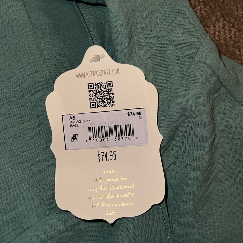 Altar'd State Teal Ruffle Romper - Picture 3 of 5